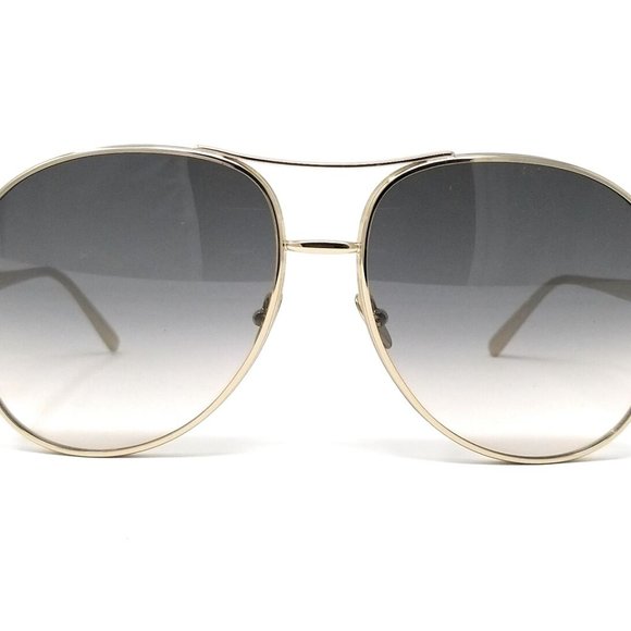 New ⭐️CHLOE Sunglasses⭐️ Gold/Grey Aviator unisex - Picture 4 of 6